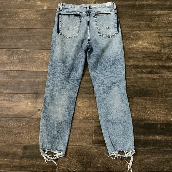 HUDSON Women's Zoeey High Rise Straight Jeans - Cropped With Oversized Hem, Stretch Denim - View #11